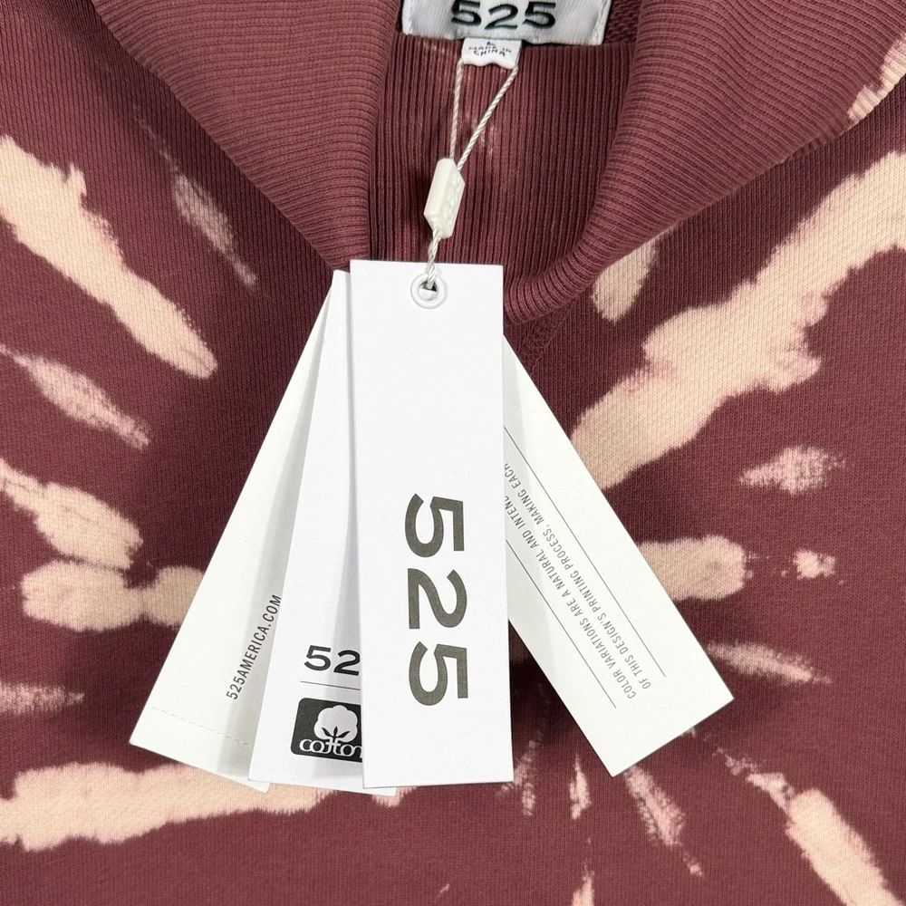 REVOLVE x 525 Wildberry Multi Tie-Dye Turtleneck Cropped Sweater. Size L. NWT - Picture 5 of 8